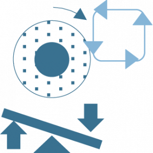 Automatic balancer on 2 plane by balancing heads built-in spindle mounted